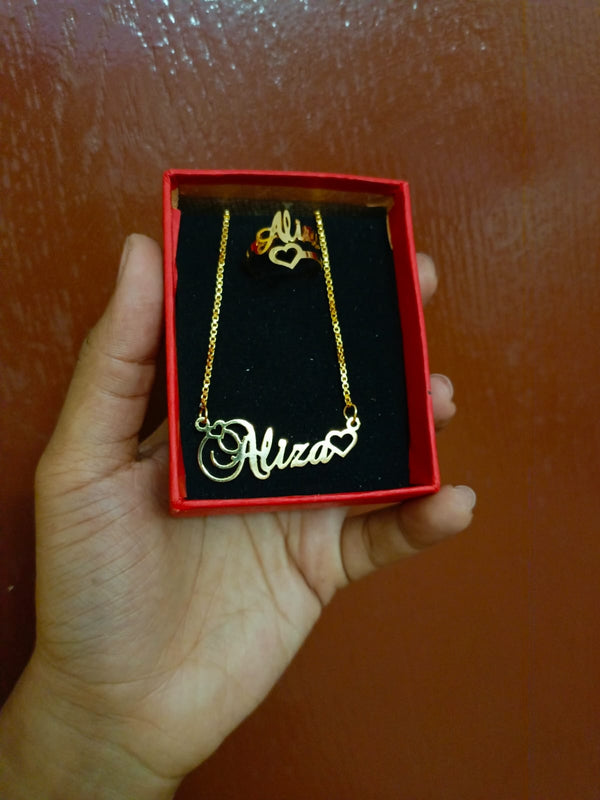 Customized Name Locket with Customized Name Ring FREE