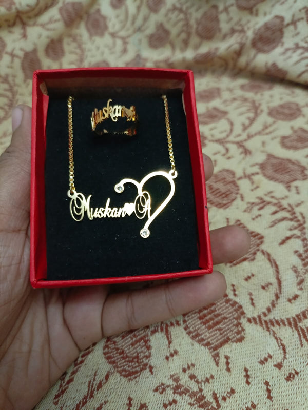 Customized Name Locket with Customized Name Ring FREE