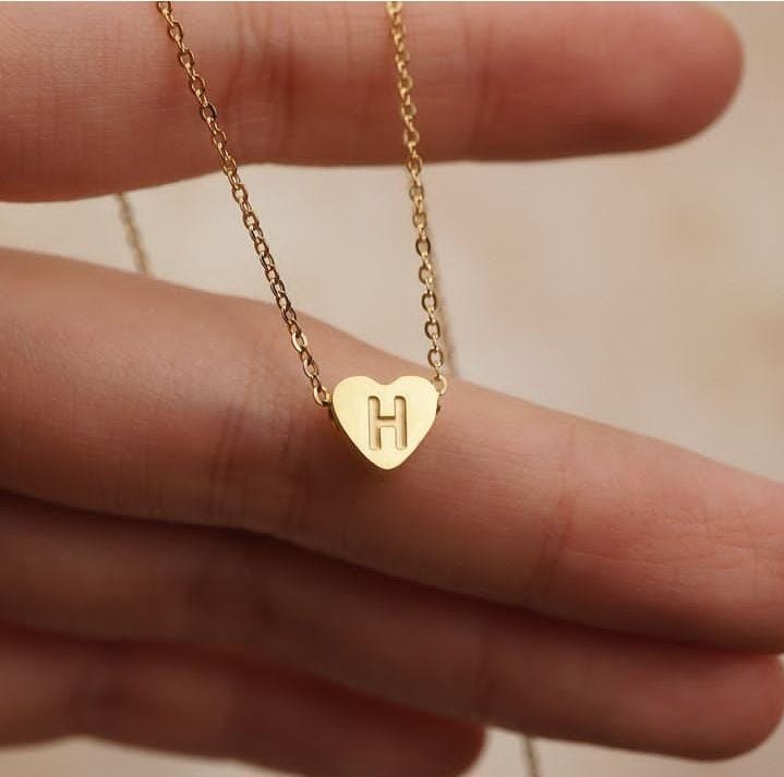 Customized Stainless Steel Heart Necklace with Your Initials