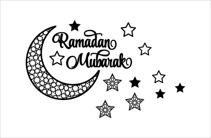 Ramadan Moon Ramadan Mubarak Sign Ramadan Kareem Ramadan Eid Moon Islamic Wall Decor Islamic Wooden Sign