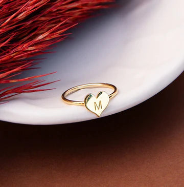Heart Ring With Initials